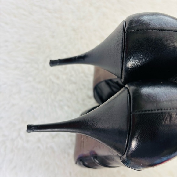 Mui Mui Black Leather Platform Ankle Heels Boots size EU 38 US 7-7.5 - Picture 12 of 16